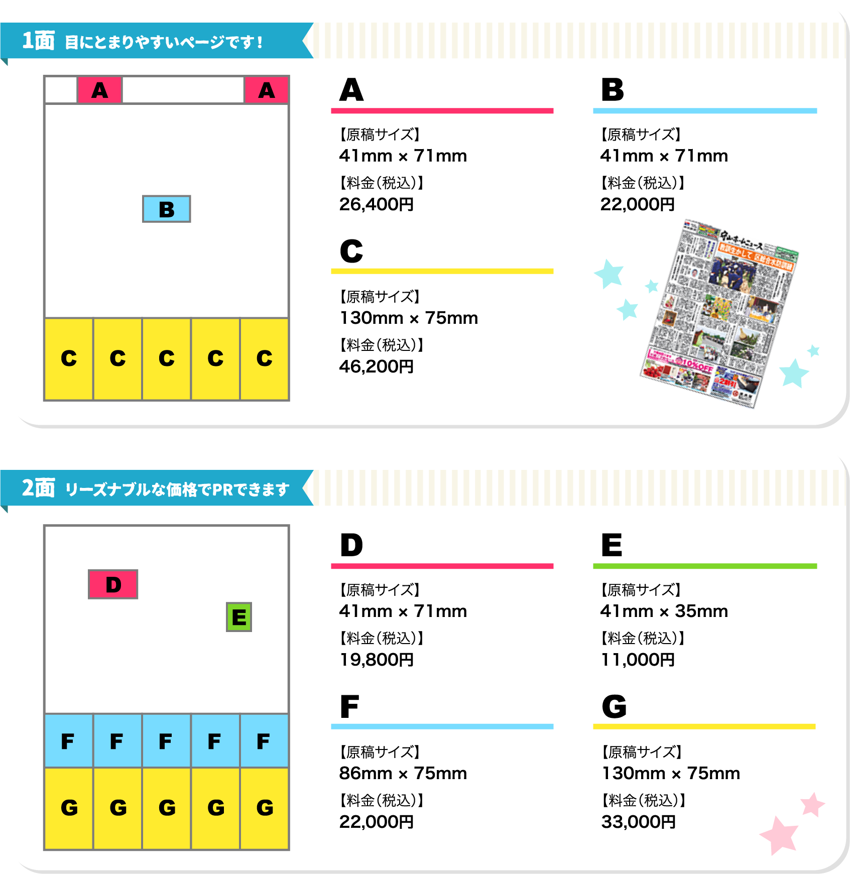 広告掲載原稿・料金